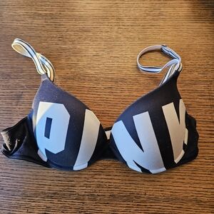 PINK Victoria's Secret Black and White Bra